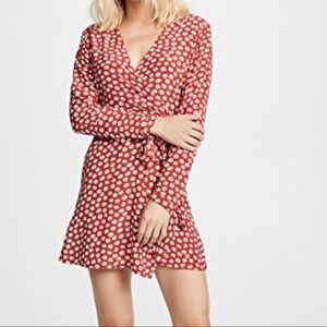 Faithfull the Brand Red Poppy Wrap Dress